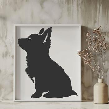 Creative Sitting Welsh Corgi DXF