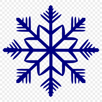 A delicate six-pointed snowflake designed for digital use, perfect for winter-themed projects.