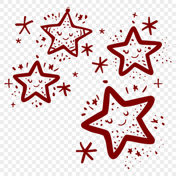A single point star shape made with vector lines, suitable for graphic design projects.