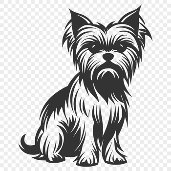 Free Sitting Yorkshire Terrier Vector Craft File