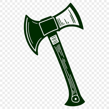 Illustrative SVG design of a tool used for chopping wood.