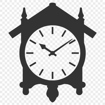 A detailed vector illustration of a modern analog clock with clean lines and minimalist style.