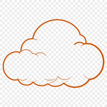 A simple vector illustration of a white fluffy cloud against a light blue sky.