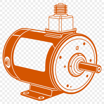 A high-quality vector illustration of a motor, suitable for graphic design projects.