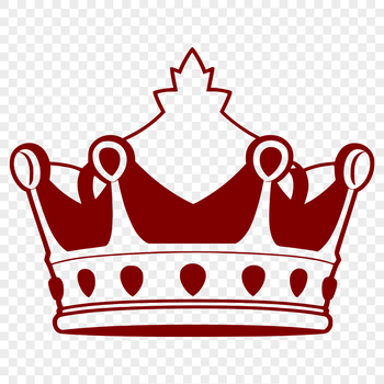 An open-source vector graphic representation of a crown design suitable for various applications.