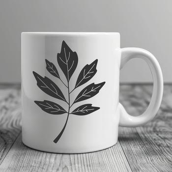 A stylized leaf design created as a vector graphic.