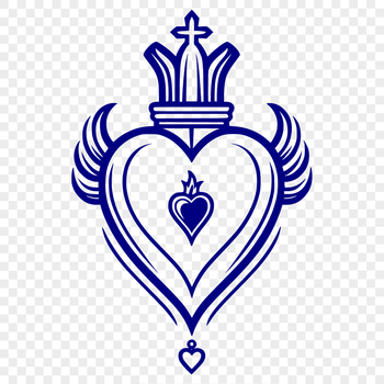 Religious symbol icon of the Sacred Heart.