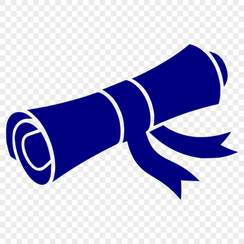 A stylized illustration of a scroll with a ribbon tied around it, designed for commercial or personal use.