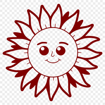 A high-resolution digital illustration of the sun in vector format.