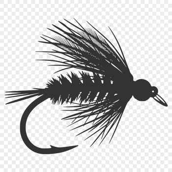 SVG vector art of a fish hook for laser cutting