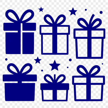 Minimalist Gift Box Icon SVG A minimalist digital gift box icon with a simple design.
