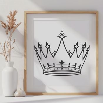 A regal crown design created in vector format.