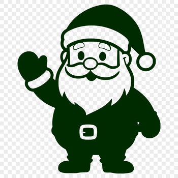 A festive illustration of Father Christmas in a traditional red coat, suitable for commercial or personal projects.