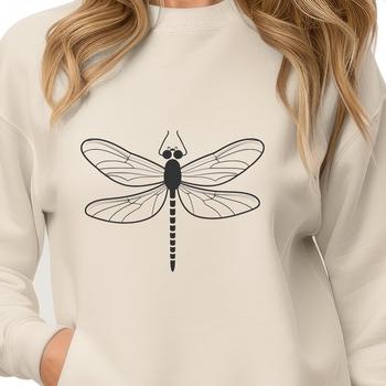 A colorful design of a dragonfly created using scalable graphics.