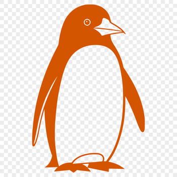 Illustrated penguin illustration in vector format.