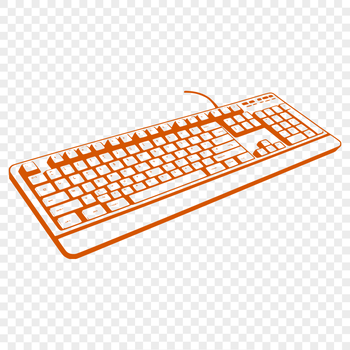 An illustration of a modern computer with sleek design, ideal for vector art projects.
