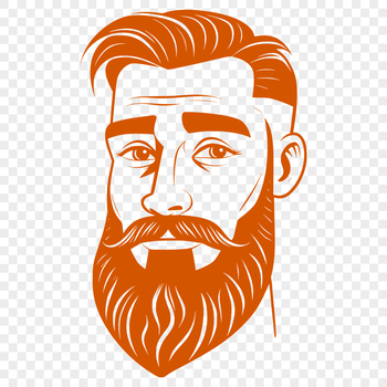 A detailed illustration of a bearded man in various poses.