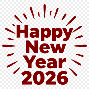 A modern illustration of a New Year's theme with quotes and decorative elements.