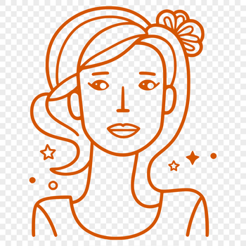 Female figure with gentle features, suitable for Mothers Day designs.