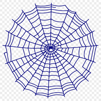 High-resolution digital clip art of a intricate spider web design.