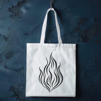 A stylized illustration of flames in various directions and sizes, suitable for digital designs.