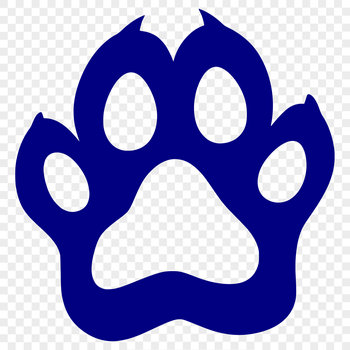 Animal paw print design in vector format, suitable for various digital applications.