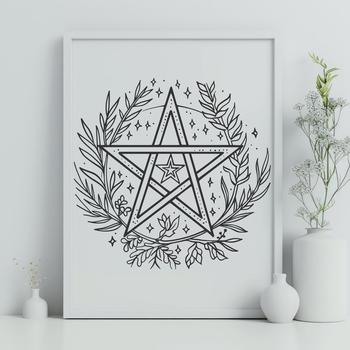 Beautiful Pentagram In SVG