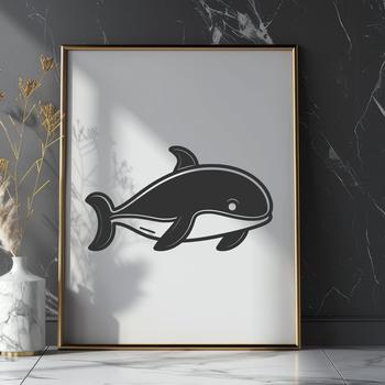 Whale In SVG, PNG, PDF And DXF Files