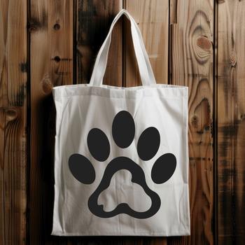 Paw print illustration created as SVG clip art