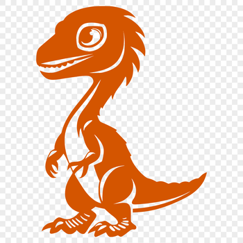 A prehistoric full-body illustration of a baby dinosaur in vector format.