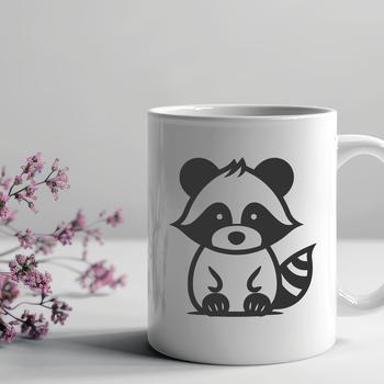 Artistic Racoon In PDF And PNG