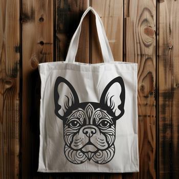 Ornate French Bulldog In PNG