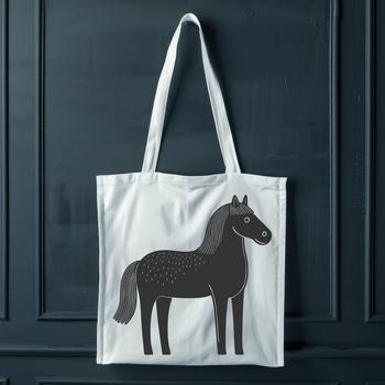A detailed illustration of a horse's full body, designed as a vector graphic for digital and cutting applications.