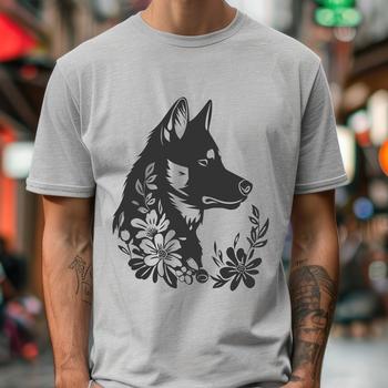 Floral Husky SVG