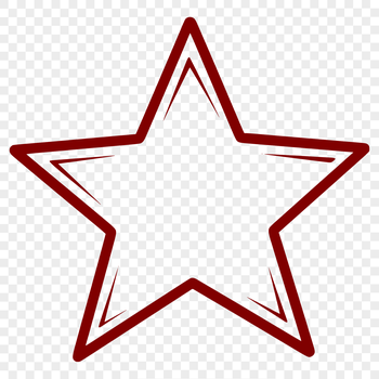 Simple line drawing of a 5-pointed star, suitable for use in various design applications.