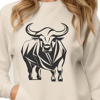 An editable vector graphic of a cow, suitable for various design applications.