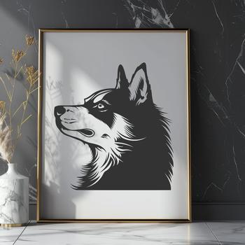 Stunning Husky - Animal DXF