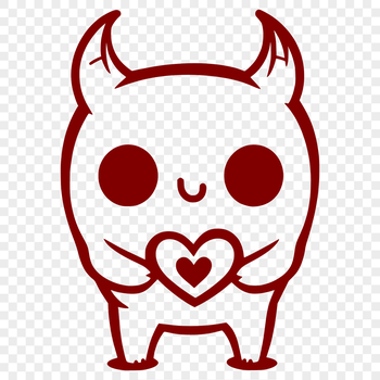 A whimsical monster design featuring cute illustrations and love hearts, suitable for various digital formats.
