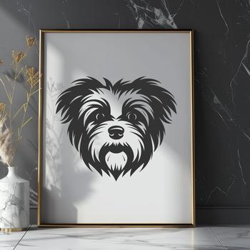 Artistic Morkie In PDF & PNG