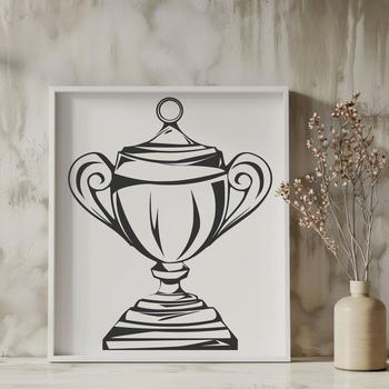 Creative Trophy In DXF - Free Digital Download