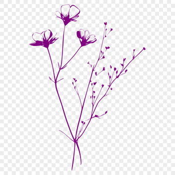 A single stem with bright yellow petals and green leaves, a wild flower design.