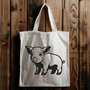 A standing farm animal, depicted in full body form as a cute piglet.