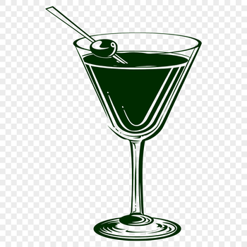 An SVG image of a cocktail served over ice in a clear glass.