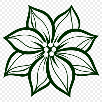 Illustration of a colorful wild flower with petals and center details.