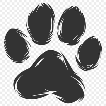 A digital representation of animal paw prints in vector format, suitable for various uses.