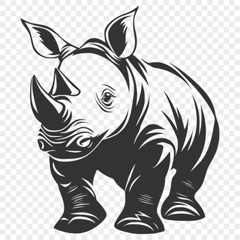 Rhino animal illustration in vector format.