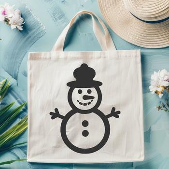 An illustrated snowman design for Christmas celebrations.