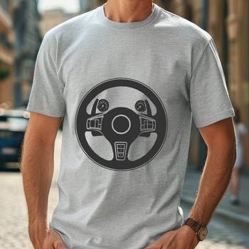 A high-resolution vector illustration of a car steering wheel.