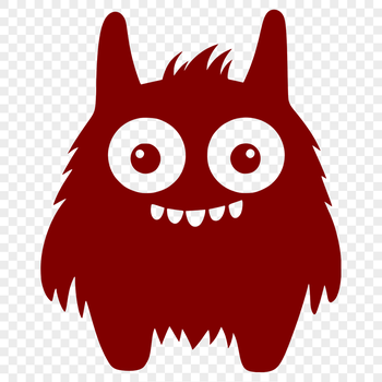A whimsical monster character for Halloween decorations, created as a vector design.