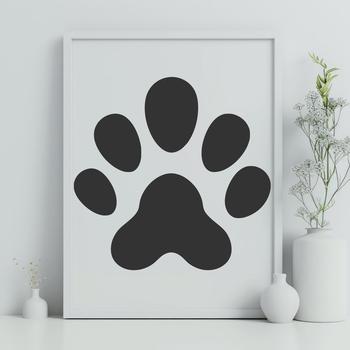 A high-quality illustration of animal paw prints in vector format.